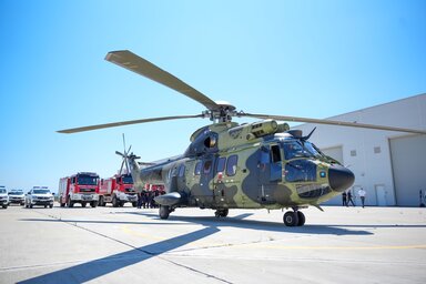 Az Airbus H215 Super Puma (Fotó: Belügyminisztérium)
