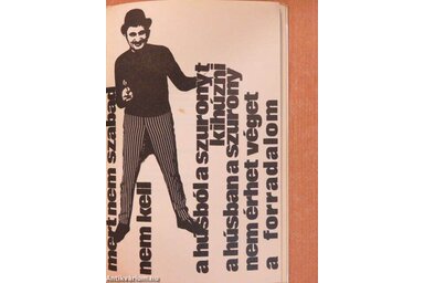Podolszki József Hinta című verseskötetének egyik oldala (1970)