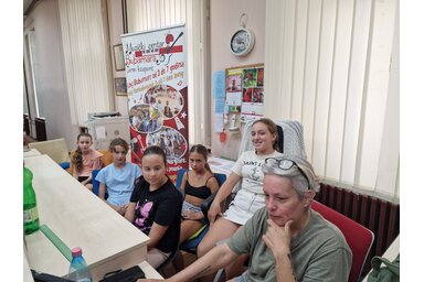 A hétvégi fellépésre készülnek a táborozók, az oktatók a hangszeres tudás mellett a zenei kreativitás kibontakozását is ösztönzik (Fotó: Kancsár Izabella)