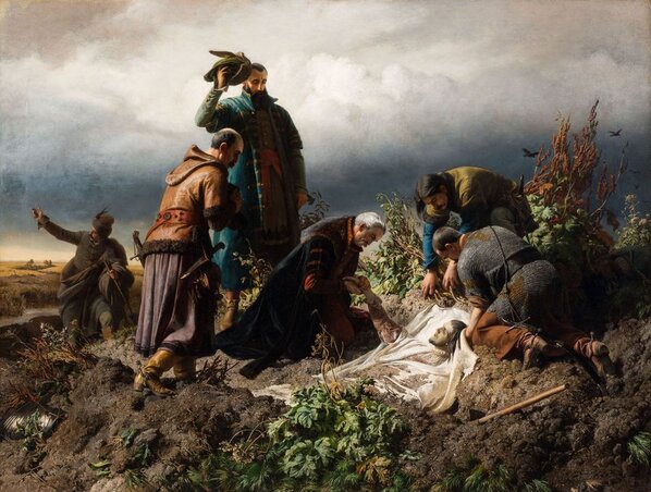 Székely Bertalan: II. Lajos holttestének megtalálása (1860)