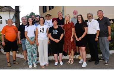 A VII. Kárpát-medencei Riporttábor résztvevőinek egy csoportja (Paraczky László felvétele)