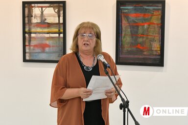 Siflis András képzőművész kiállítását Faragó Kornélia nyitotta meg (Gergely József felvétele)