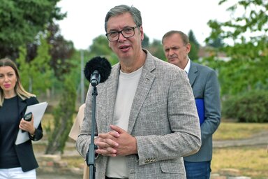 Aleksandar Vučić észak-bánáti körútján (Gergely Árpád felvétele)