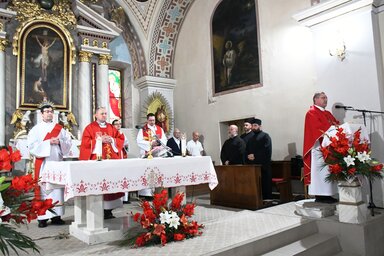 A jelenlévőket először Zsúnyi Tibor helyi plébános köszöntötte (Fotó: Paraczky László)