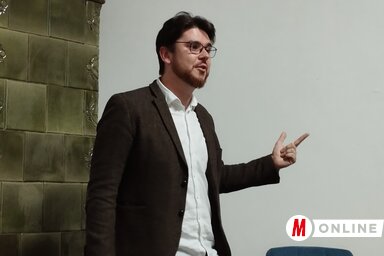 Oláh Tamás az Őszi Zsidó Kulturális Fesztiválon (Lukács Melinda felvétele)
