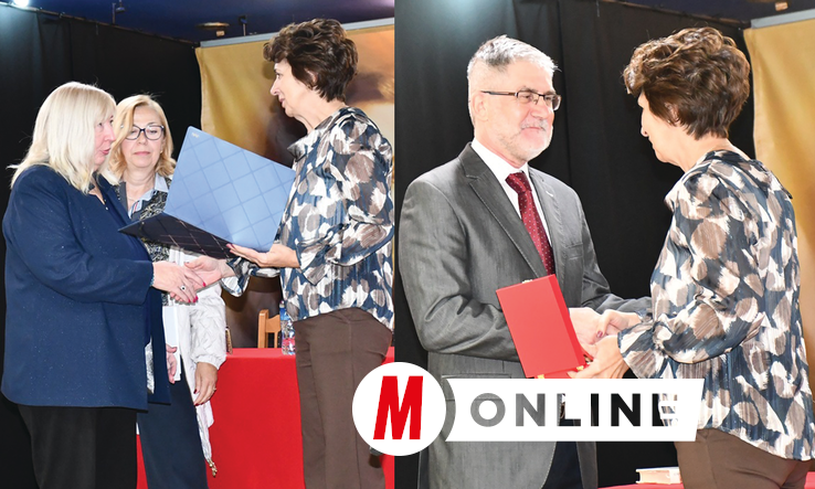 Hózsa Éva átveszi a Szenteleky Kornél Irodalmi Díjat, Ladányi István pedig a Bazsalikom Műfordítói Díjat/Paraczky László