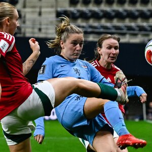 Jelenet a magyar–holland vb-pótselejtezőről/MTI