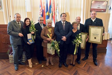 A 2026-os Pro Urbe díjasok Magyarkanizsán (fotó: Gergely Árpád)