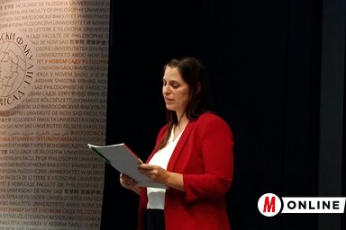 Novák Anikó tanszékvezető nyitotta meg az ünnepi rendezvényt (Fotó: Zabos Kasziba Angéla felvétele)