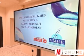A Kárpát-medencei riporttábor résztvevői a Magyar Szó-házban