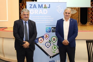 Vladimir Lučić és Marko Lazić a sajtótájékoztatón (Lakatos János felvétele)