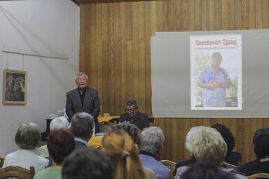 A nagy merénylő című könyv szerzőjével Nikolić Anton beszélgetett, fotó: Kovács Pécskai Emese
