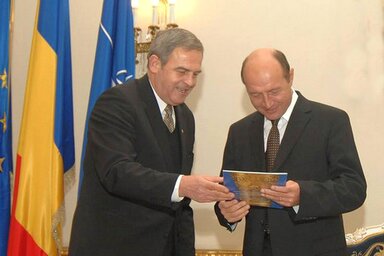 Tőkés László Traian Băsescu korábbi államfővel
