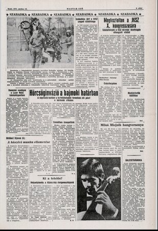 Szabó Attila 1973-ban készült fényképe a Magyar Szóban a bal felső sarokban látható, fotó: Szabó Attila