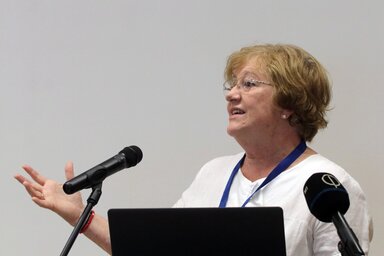 Szili Katalin beszédet mond a Professzorok Batthyány Köre által szervezett konferencián (MTI/Vajda János)