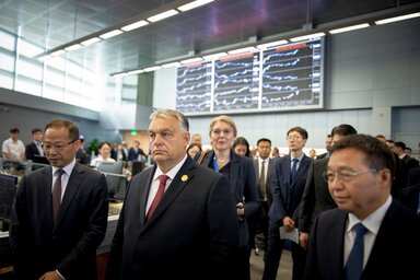Orbán Viktor Pekingben banki vezetőkkel is tárgyalást folytatott ( Miniszterelnöki Sajtóiroda)
