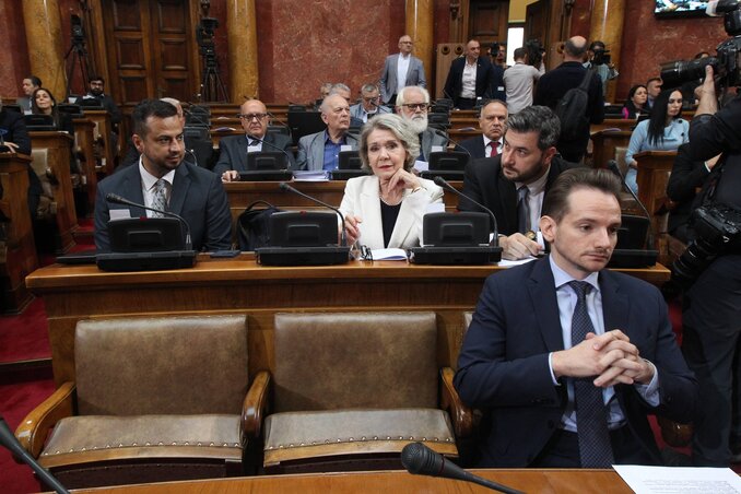 A VMSZ parlamenti csoportjának egy része (Fotó: Beta) A VMSZ parlamenti csoportjának egy része (Fotó: Beta)