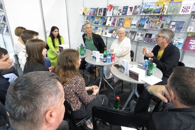 Beszélgetés Oto Horvattal és Beszédes Istvánnal, fotó: Miklós Hajnalka