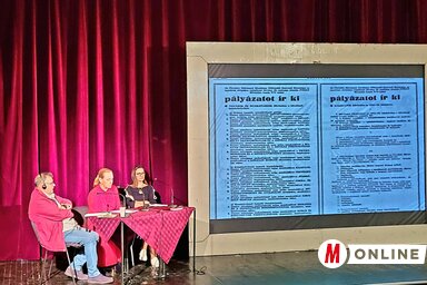 Madár Anikó és Aleksandar Milosavljević moderátorok, valamint Táborosi Margaréta, fotó: Kasza Jennifer