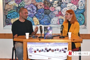 Antalovics Péter a könyvéről Losoncz-Kelemen Emesével beszélgetett, fotó: Gergely Árpád