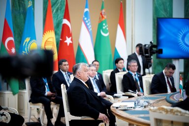 Orbán Viktor a Türk Államok Szervezete csúcstalálkozóján (Fotó: MTI/Miniszterelnöki Sajtórioda)