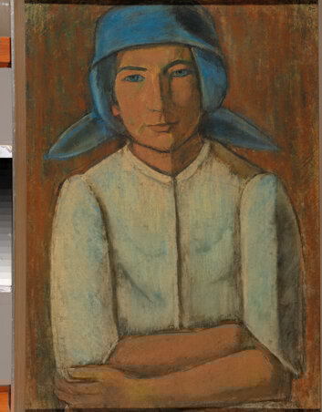 Leányka (Őzike), 1929. Baja, Türr István Múzeum. Az arckép modellje a sajkási jegyző cselédlánya volt. Leányka (Őzike), 1929. Baja, Türr István Múzeum. Az arckép modellje a sajkási jegyző cselédlánya volt.