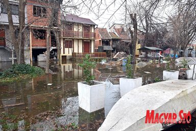 Újvidéknél tegnap 575 centiméteren tetőzött a Duna. Mára 572 az előrejelzés, a következő napokban pedig további apadás várható 568, 550 és 530-as szintekkel (Fotó: Ótos András)