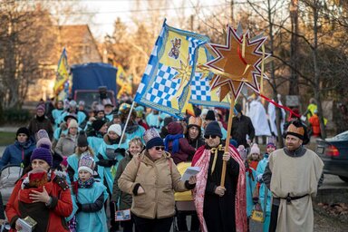 Háromkirályok felvonulása január 6-án, vízkereszt ünnepén, fotó: MTI