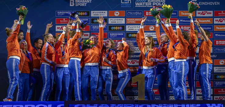 A holland válogatott a fukuokai vb után a hazai Eb-n is aranyérmet szerzett (Fotó: MTI)