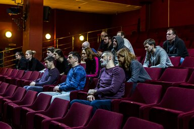 Színészek a nézőtéren, fotó: Szabadkai Népszínház