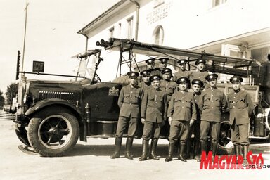 Budapesti tűzoltók 1940-ből / Fortepan/Kőrössy Szabolcs