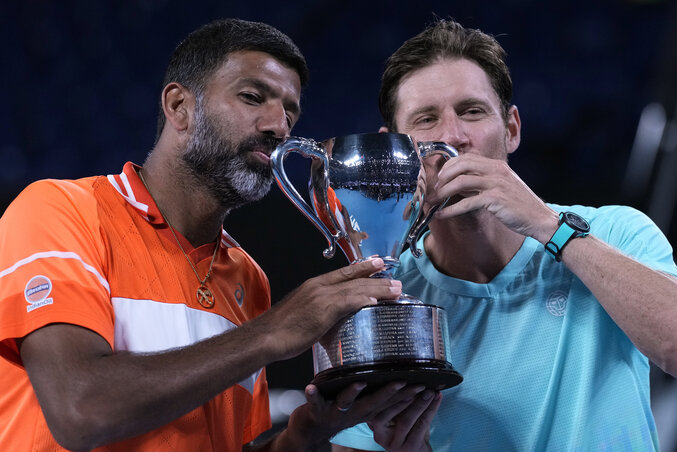 A Rohan Bopanna–Matthew Ebden párosnak ez az első GS-trófeája (Fotó: Beta/AP) A Rohan Bopanna–Matthew Ebden párosnak ez az első GS-trófeája (Fotó: Beta/AP)