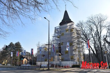 A Víztorony felújítása jelenleg is folyamatban van / Molnár Edvárd felvétele