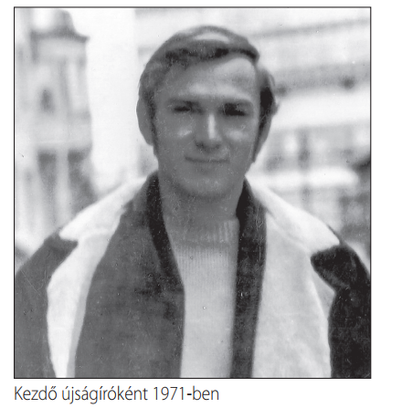 Szeli Miklós, lapunk nyugalmazott szerkesztője a Mileta Jakšić utcában, első munkahelye, a Munkásegyetem toronyépülete előtt, 1970-ben