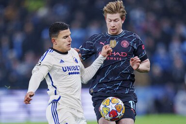 Kevin de Bruyne volt a koppenhágai meccs legjobbja (Fotó: Beta/AP)