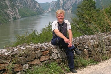 Buzás Mihály első találkozása a Nagy-Kazán-szorossal, útban a Vaskapu felé