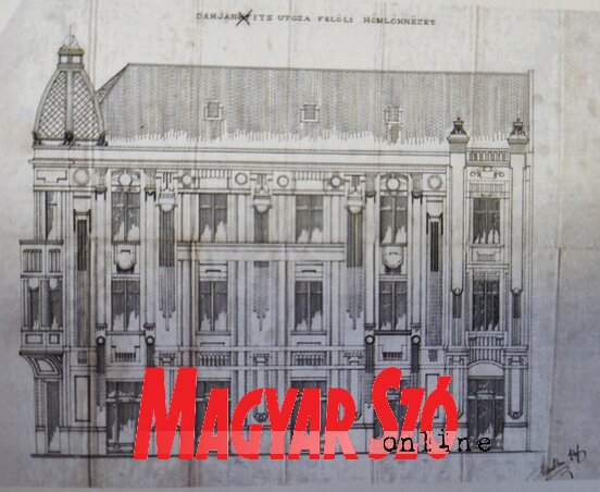 1913-ban a Makszim Gorkij utcafront felől lévő üzlethelyiségben egy kelmefestő műhely működött / A Szabadkai Községközi Műemlékvédelmi Intézet archívumából 1913-ban a Makszim Gorkij utcafront felől lévő üzlethelyiségben egy kelmefestő műhely működött / A Szabadkai Községközi Műemlékvédelmi Intézet archívumából