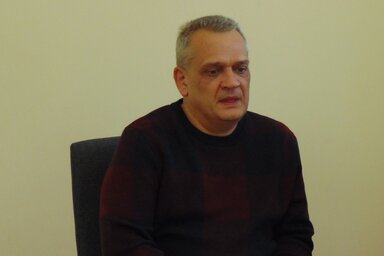 Farkaš Tihomir, a nagykikindai általános iskolák igazgatóiból álló szervezet elnöke, illetve a Žarko Zrenjanin Általános Iskola igazgatója (Fotó: Vidács Hajnalka)