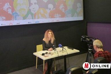 Jelena Vasić, a filmfesztivál sajtófelelőse (Fotó: Kasza Jennifer felvétele)