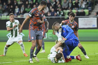 A Ferencváros teljesen veszélytelen volt a görög kapu előtt (Fotó: MTI)