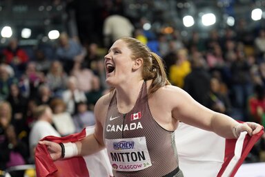 Sarah Mitton ünnepelhetett elsőként Glasgow-ban (Fotó: Beta/AP)