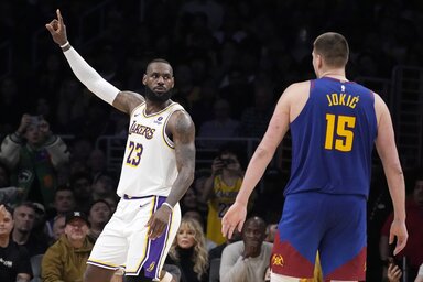 Jokićék elrontották LeBron ünneplését (Fotó: Beta/AP)