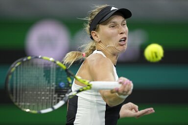 Caroline Wozniacki a másik visszatérővel, Angelique Kerberrel vívja a nyolcaddöntőt (Fotó: Beta/AP)