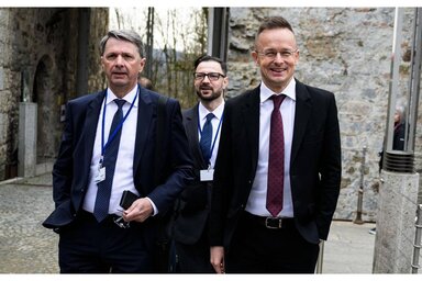 Szijjártó Péter (jobbról) Ljubljanában (Facebook)