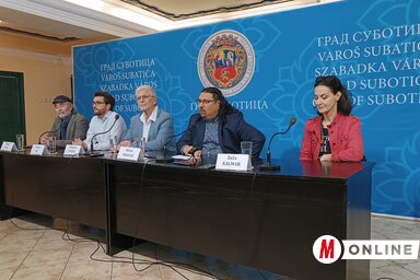 Balról jobbra Milan Rus, Ricz Ármin, Venczel Valentin, Miloš Nikolić, Kalmár Zsuzsa (Fotó: Dér Dianna)