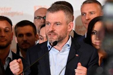 Peter Pellegrini a magyarok által lakott járásokban is jól szerepelt (Fotó: Reuters/Radovan Stoklasa)