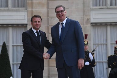 Aleksandar Vučić államfő belgrádi látogatásra hívta Emmanuel Macron francia elnököt (Fotó: Beta)