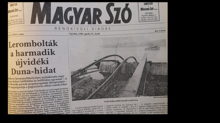 A Magyar Szó címoldala 1999. április 27-én