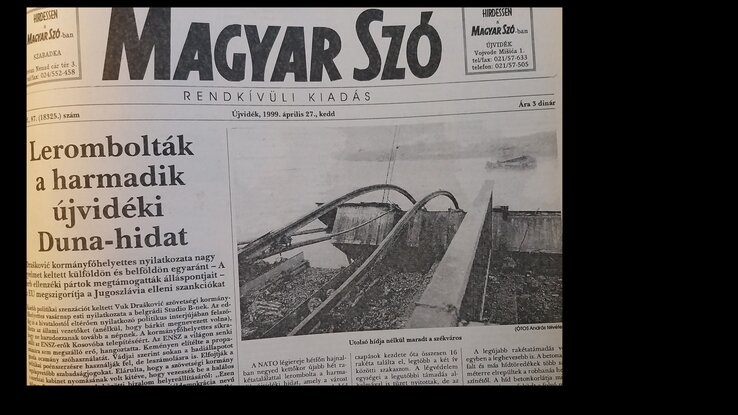 A Magyar Szó címoldala 1999. április 27-én A Magyar Szó címoldala 1999. április 27-én
