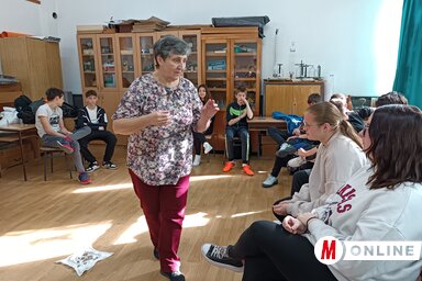 A bajsai diákok a VMMI szervezésében tartott foglalkozáson / Kazinczy Paszterkó Diana felvétele